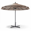 Parasoll met rieten buitenstoffering en stevige metalen voet 300 x 300 x 250cm
